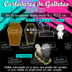 Cortadores De Galleta Ataúd 3D