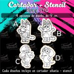 Cortadores De Galleta + Stencil PYO Bluey