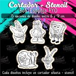 Cortadores De Galleta + Stencil PYO Bob Esponja