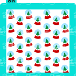 Stencil Bolas De Nieve Triple