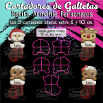 Cortadores De Galleta Botita Armable Personajes