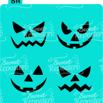 Stencil Caras Halloween