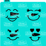 Stencil Caritas Mono de Nieve