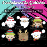 Cortadores Caras Navideñas