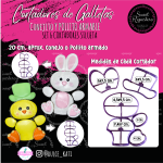 Cortador de Galleta Conejo y Pollito Armable 6 Piezas