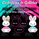 Cortador De Galleta Conejitos Armable C