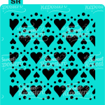 Stencil Corazón Grande y Pequeño