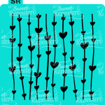Stencil Corazones Rayas