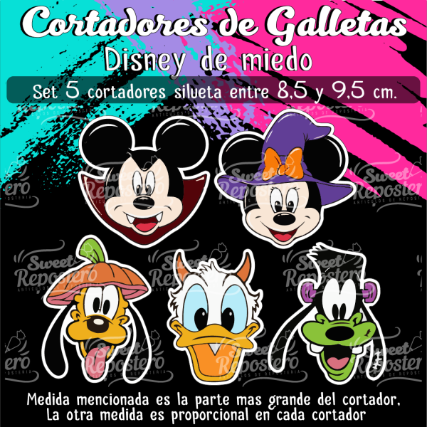 Cortadores De Galleta Disney de Miedo
