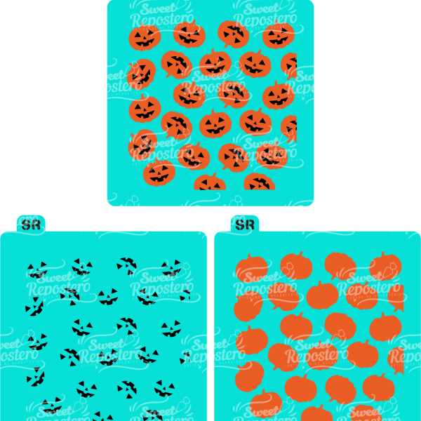 Stencil Doble Calabaza
