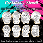 Cortadores De Galleta + Stencil Encanto