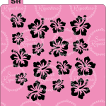 Stencil Flores Hawaina