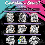 Cortador de Galleta Frase Dia Del Padre + Stencil 1