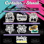 Cortador de Galleta Frase Dia Del Padre + Stencil 2