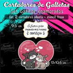 Cortadores de Galleta Gatitos Enamorados