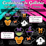 Cortador de Galletas Set Mickey y Minnie Halloween