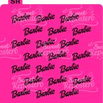 Stencil Barbie Frases
