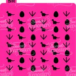 Stencil Dino Patitas