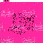 Stencil PYO Sirenita - Flounder