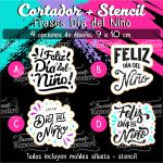 Cortador de Galleta Frase Dia Del Niño + Stencil