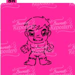 Stencil PYO Hulk - Super Héroes