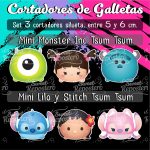 Cortador de Galletas Mini Tsum Tsum Monster Inc y Lilo y Stitch