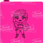 Stencil PYO Mujer Maravilla - Super Héroes