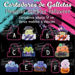Cortadores De Galleta Plaquitas Nombre Halloween