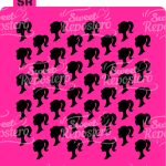 Stencil Rostro Barbie