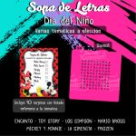 Stencil Sopa De Letras Dia Del Niño