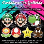 Cortadores De Galleta Mario Bros Caritas
