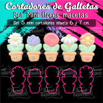 Cortador de Galletas Mini Flores Maceta