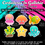Cortador de Galletas Mini Fondo Marino