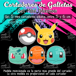 Cortador de Galletas Mini Pokemon