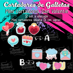 Cortadores de Galleta Mini San Valentin