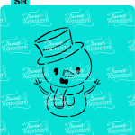 Stencil PYO Mono De Nieve Gorro