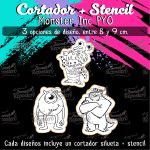 Cortadores De Galleta + Stencil PYO Monster Inc