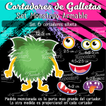 Cortador de Galletas Monstruo Armable 6 Piezas