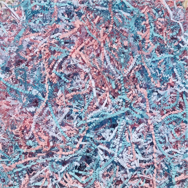 Papel Acordeón - Mix Blanco, Celeste, Rosa pastel