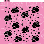 Stencil Nubes y Estrellas