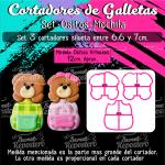 Cortadores De Galleta Ositos Mochila
