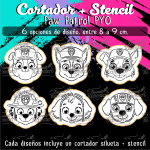 Cortadores De Galleta + Stencil Paw Patrol
