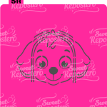 Stencil PYO Perra Rosada - Paw Patrol