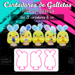 Cortador de Galleta Set Pollitos Pascua