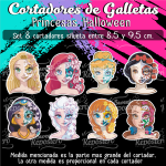 Cortadores De Galleta Princesas Halloween