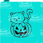 Stencil PYO Gatito Calabaza