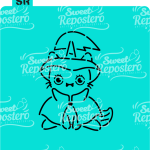 Stencil PYO Gatito Halloween