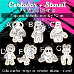 Cortadores De Galleta + Stencil PYO Rainbow Friends