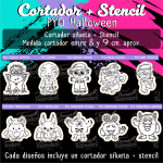 Cortador de Galleta PYO + Stencil Halloween 3