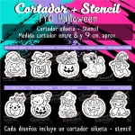 Cortador de Galleta PYO + Stencil Halloween 2